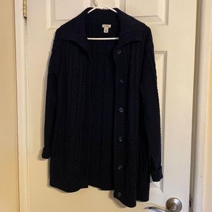 LL Bean Cable Knit Cardigan